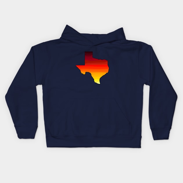 Texas Sunset Kids Hoodie by PattyT